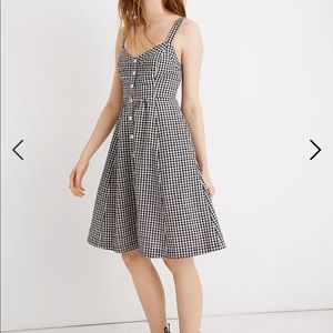Madewell Smocked-Back Dress in Gingham